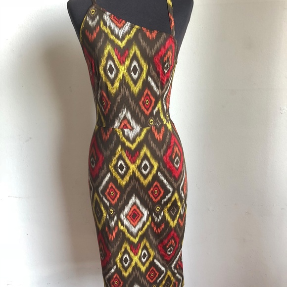 Tatyana sz XS African bodycon midi dress - Picture 2 of 8
